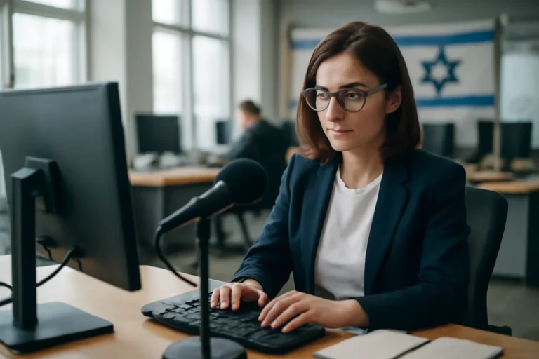 Editorial photo illustrating antisemitism reporting with a clean newsroom context