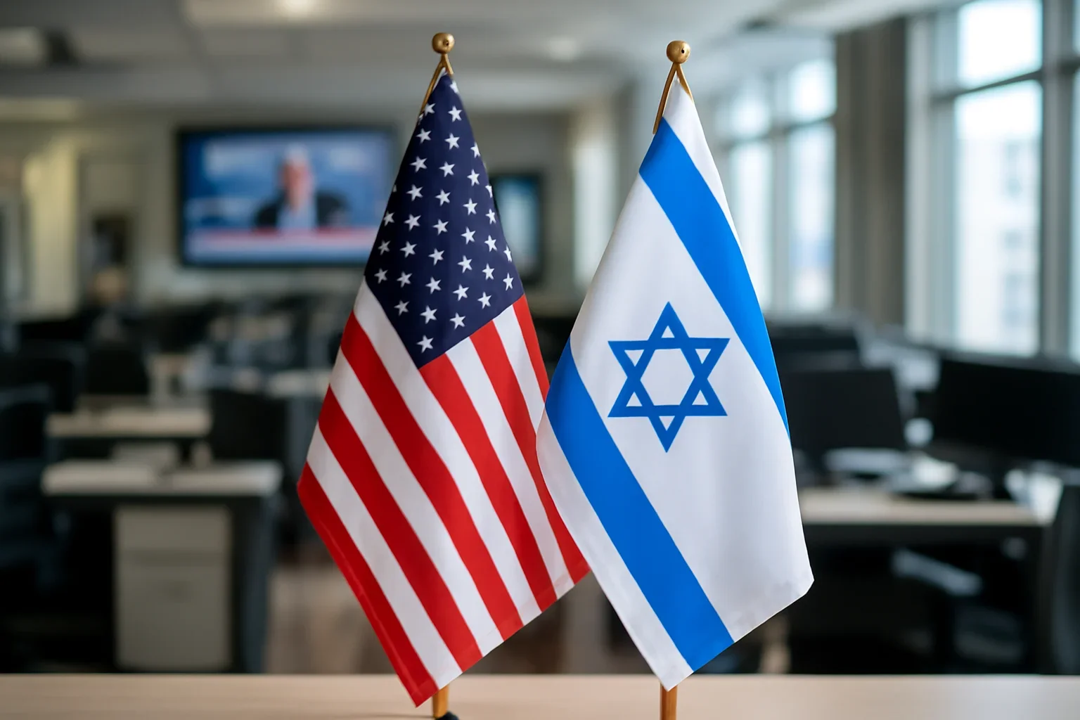 Editorial photo illustrating america israel relations with a clean newsroom context