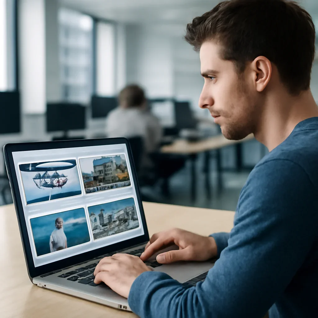 Reader continuing from compare israel news sources into related Israel coverage on a laptop