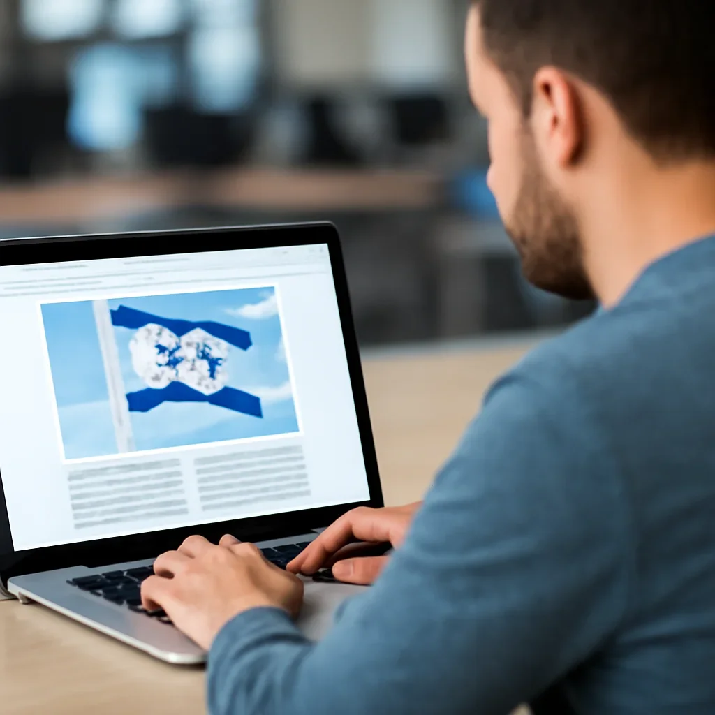 Reader continuing from api for partners into related Israel coverage on a laptop