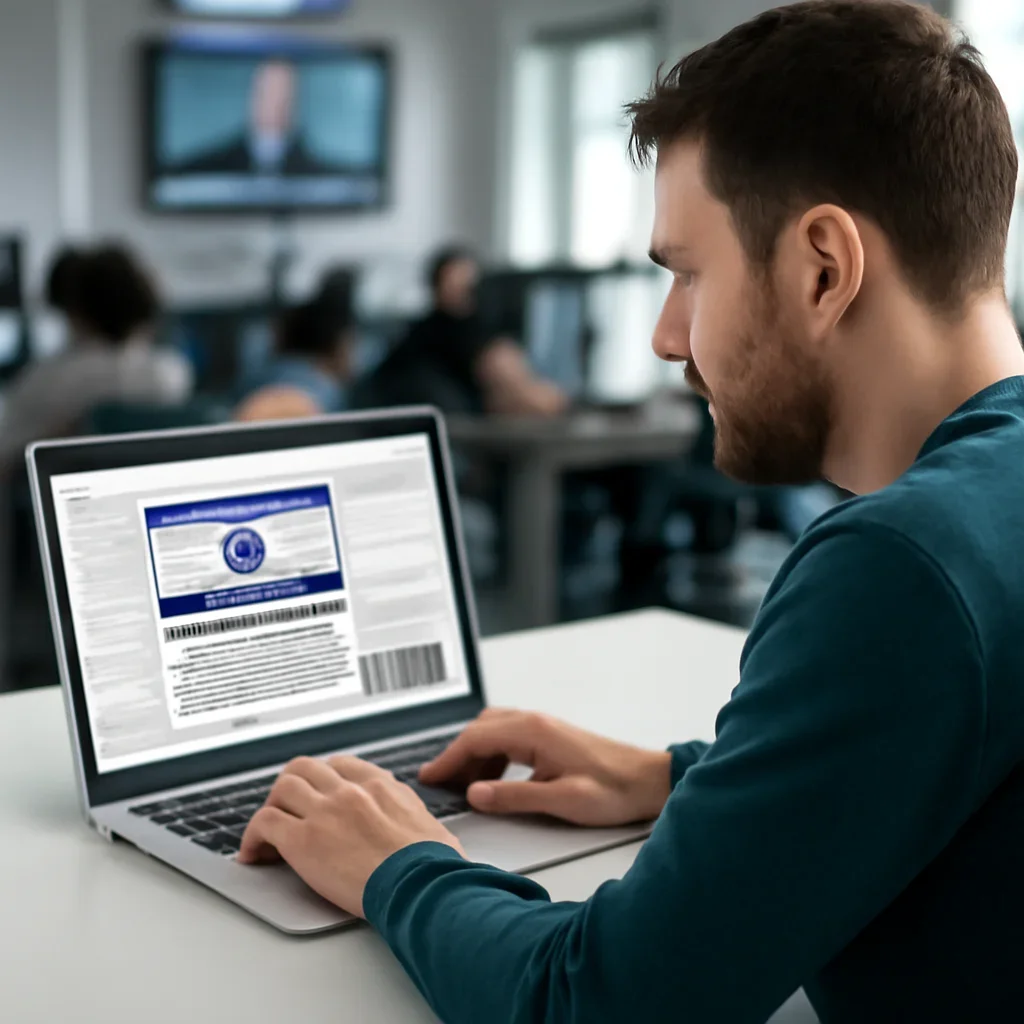 Reader continuing from topics into related Israel coverage on a laptop